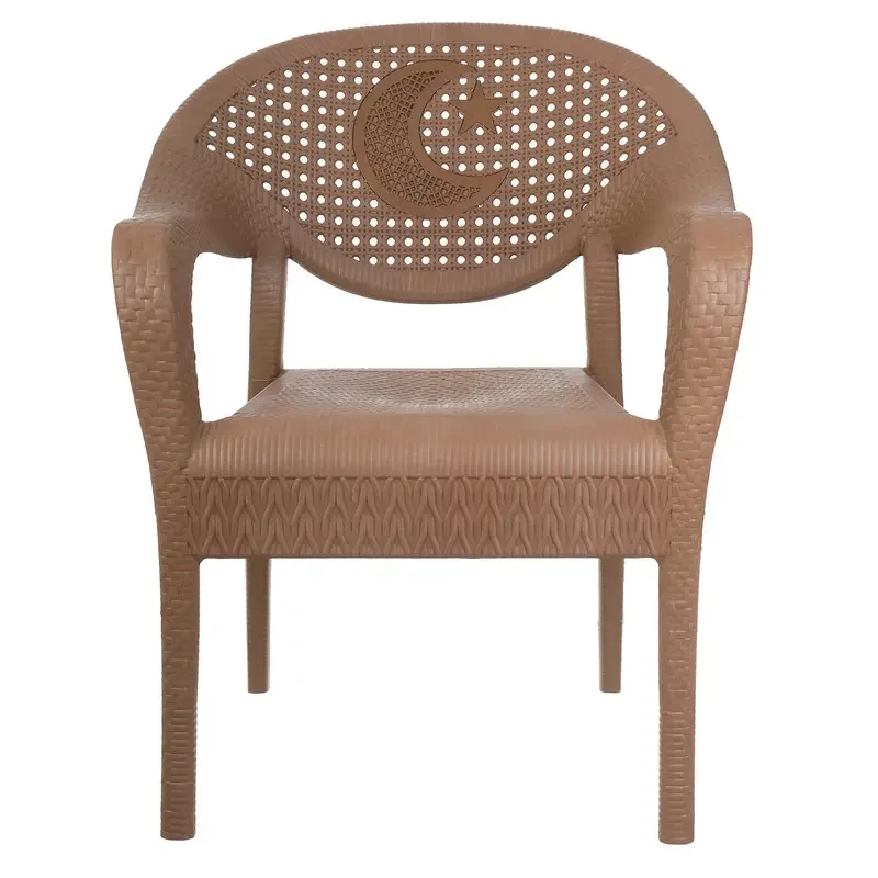 كرسي الهلال للحديقة والمقاهي مصنوع من بلاستيك بيور صلب عالي الجودة MS-01916